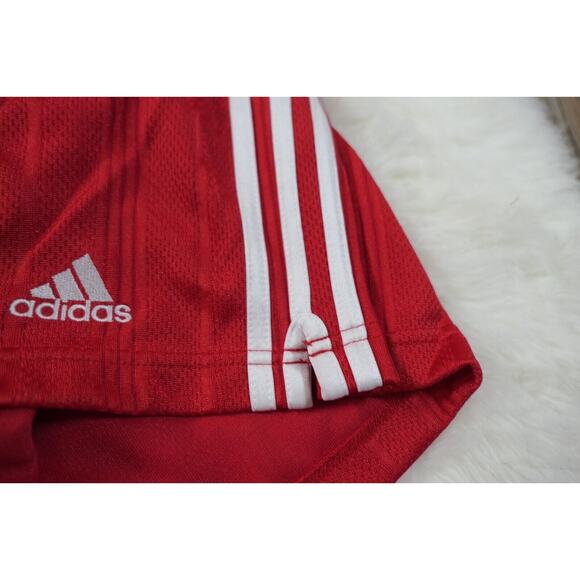 NWT Vintage Y2K 90s ADIDAS Soccer TREVISO Polyester Men's Red Shorts Medium - Picture 3 of 11